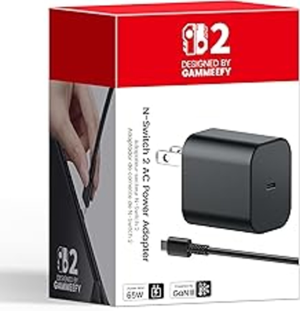 65W Switch 2 Charger with 6.6FT(2M) Cable - GaN3 AC Power Adapter for Nintendo Switch/OLED/Lite & Steam Deck/OLED, Original Quality, Supports 4K TV Mode, PD3.0 Fast Charger for PS4 Controller, Galaxy