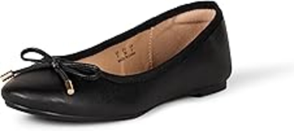 Amazon Essentials Women's Comfortable Round Toe Ballet Flats with Bow