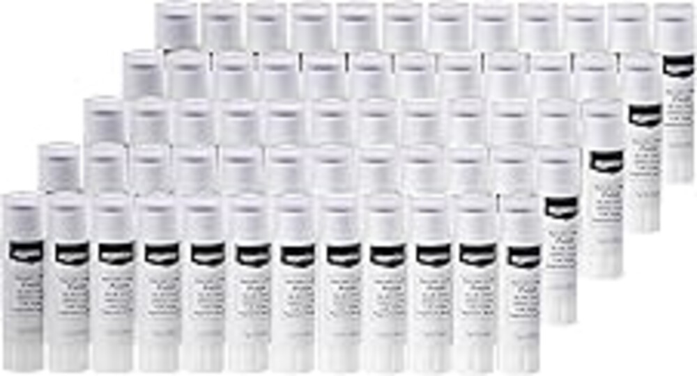 Amazon Basics Purple Washable School Glue Sticks for Classroom Supplies and Craft Projects, Dries Clear, 0.24-oz Stick, 60-Pack