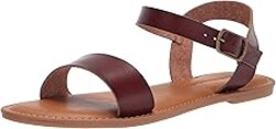 Amazon Essentials Women's Open Toe Buckle Ankle Strap Slingback Sandals