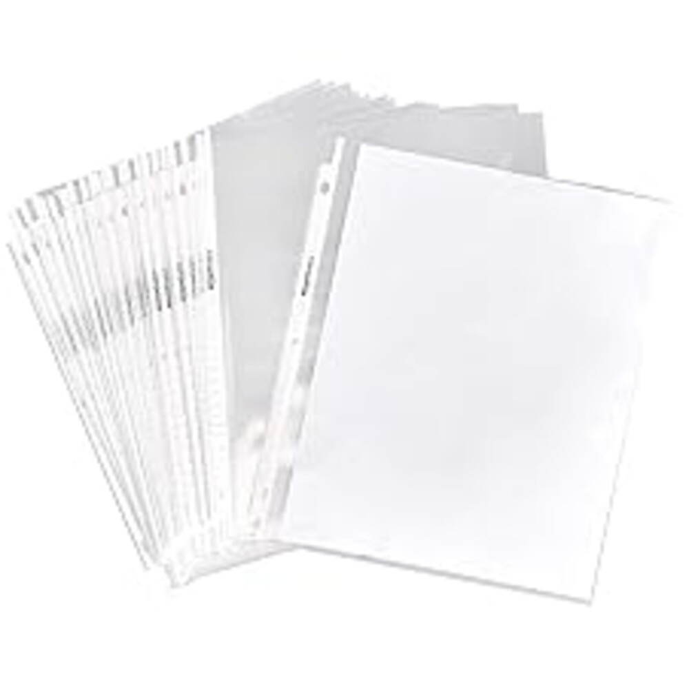 Amazon Basics Sheet Protectors for 3 Ring Binder, Heavyweight, Acid-Free, Top Loading, Polypropylene, 8.5 x 11 Inch, 500-Pack, Clear