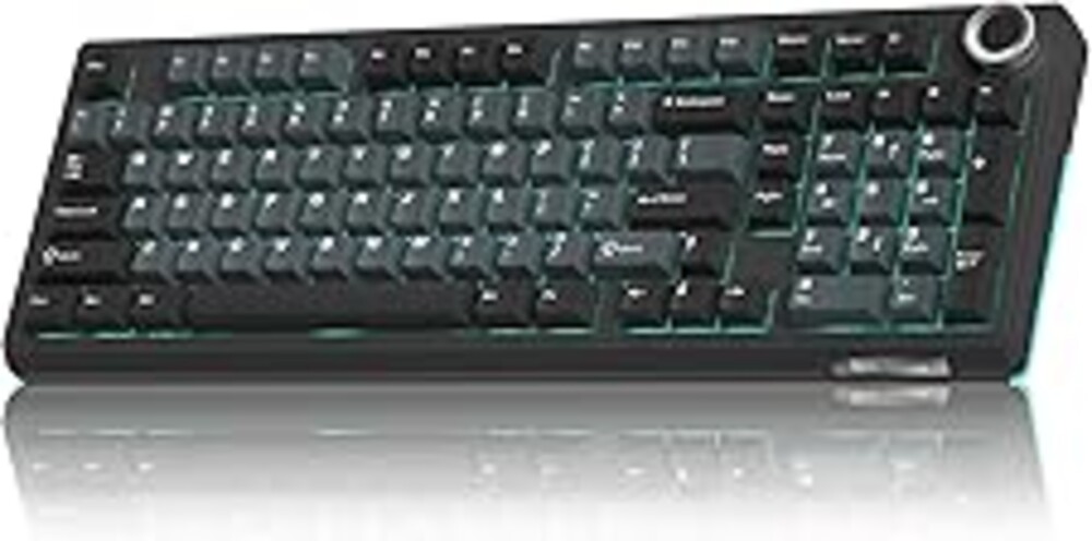 SOLAKAKA KI99 Pro Wireless Mechanical Keyboard with Quiet Switch, Hot Swappable Pre-Lubed Switches with RGB Backlit, Gasket Structure Computer Gaming Keyboard (BlackBlue, Silent Switch)