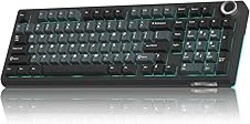 SOLAKAKA KI99 Pro Wireless Mechanical Keyboard with Quiet Switch, Hot Swappable Pre-Lubed Switches with RGB Backlit, Gasket Structure Computer Gaming Keyboard (BlackBlue, Silent Switch)