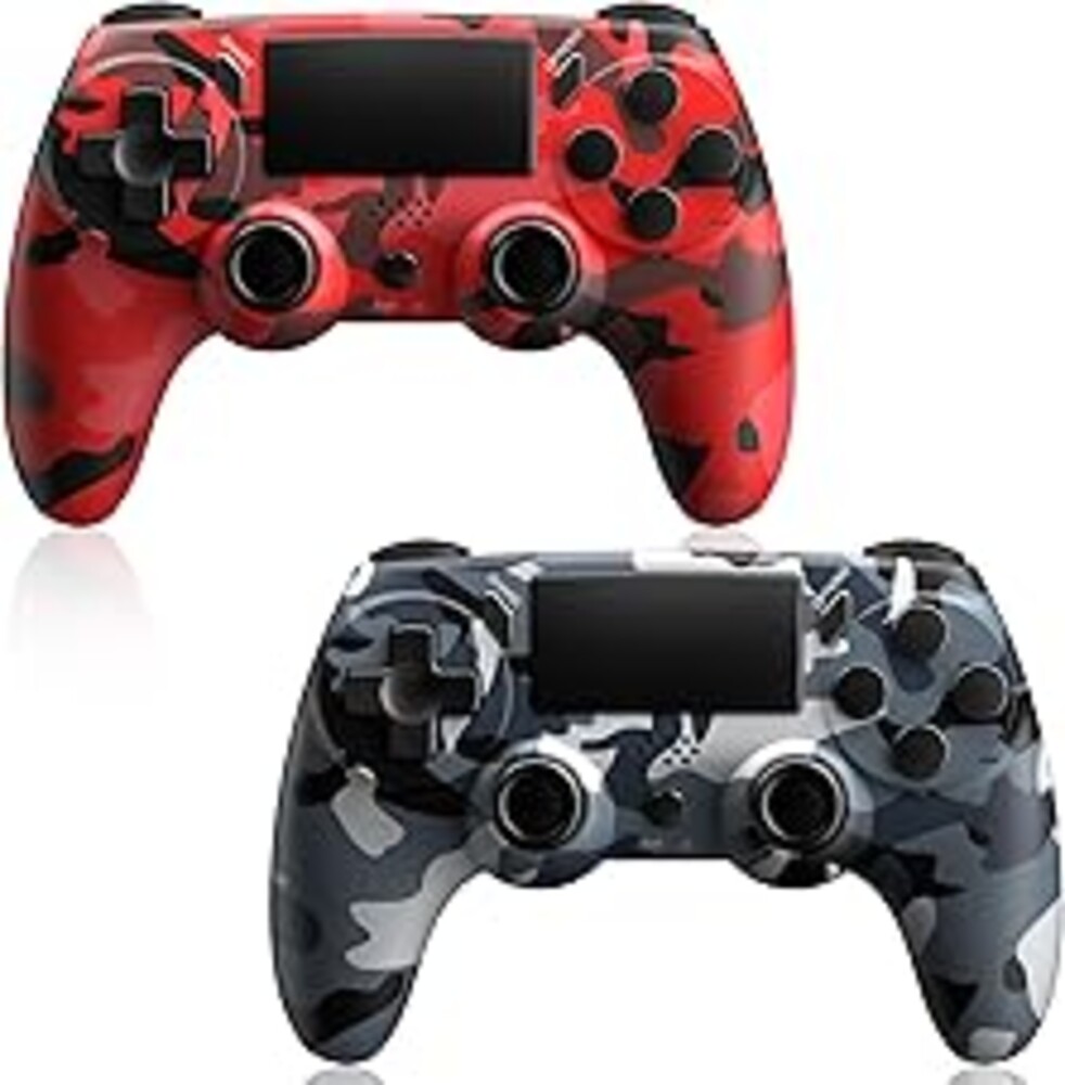 KDYGPDCT 2 Pack Wireless Controller for PS4,Remote Controller with 6-Axis Motion Sensor, Sensitive Touch Pad, Built-in Speaker & Headphone Jack, Compatible with PlayStation 4/Pro/Slim/PC