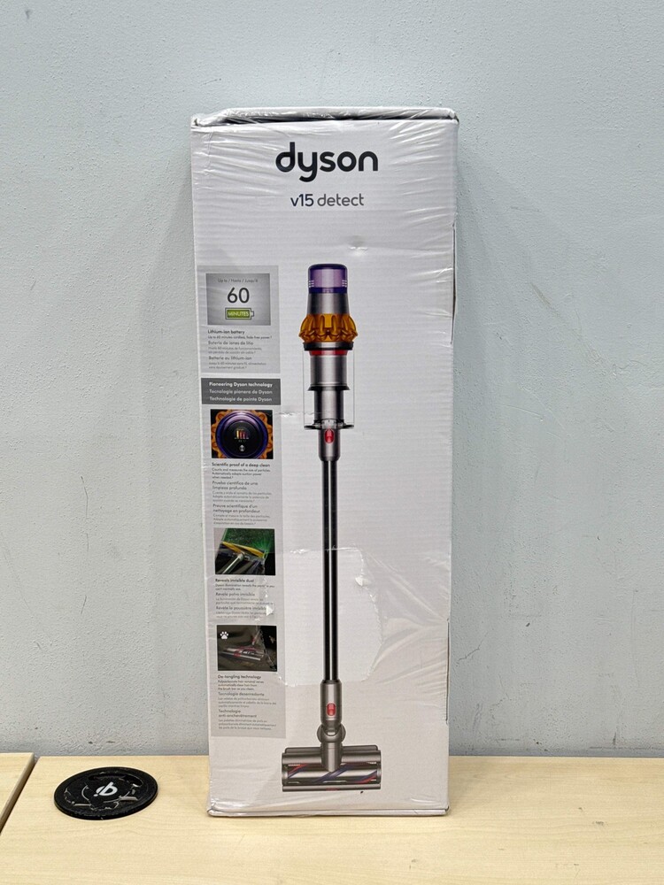 Dyson V15 Detect Cordless Vacuum Cleaner, Yellow/Nickel