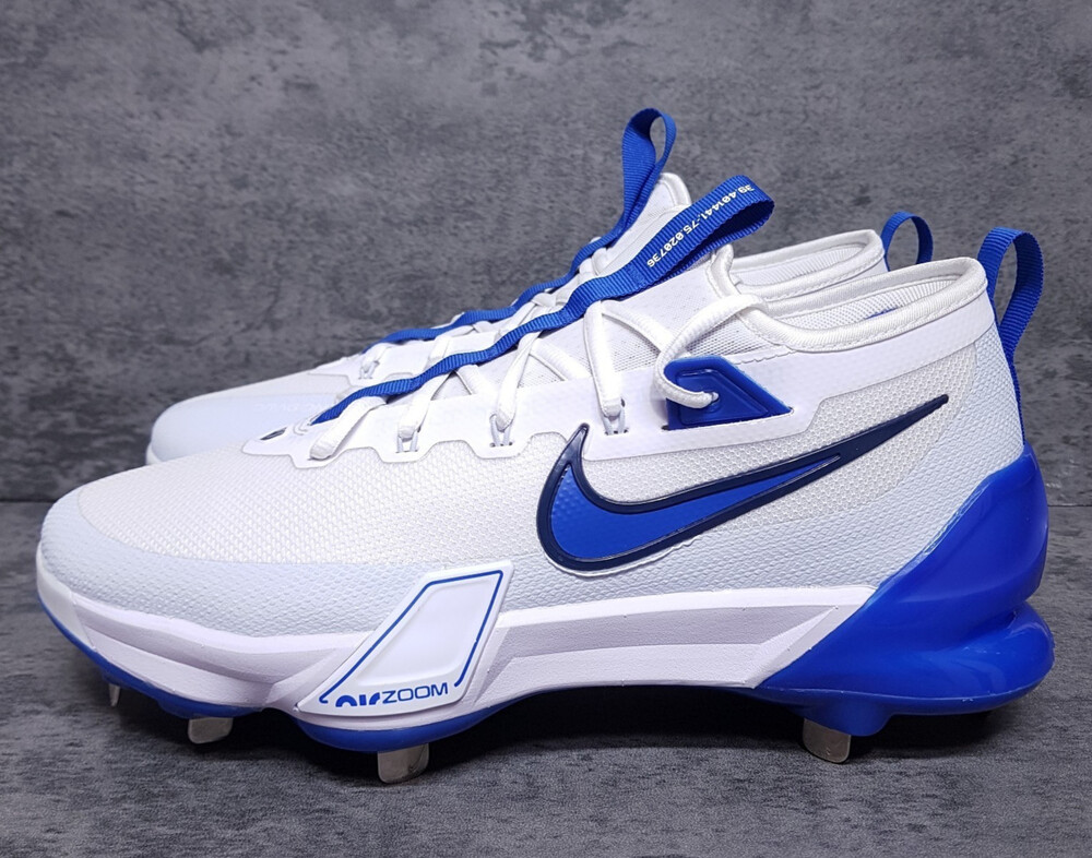 Nike Force Zoom Trout 9 Elite Baseball Cleat Blue White sz 8.5 FB2906 105 Metal