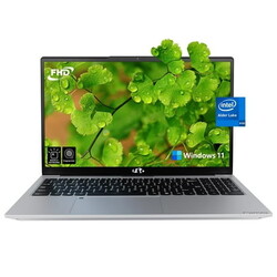 2025 Newest Laptop, 15.6-Inch FHD Display Laptop with Intel Quad Core-12th N100(Up to 3.4GHz), 16GB RAM 1TB ROM Business Laptop Computer, Fingerprint, Type C, Windows 11 Home, Silver