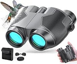Binoculars 12x25 for Adults and Kids Night Vision Binoculars Compact Binoculars for Soccer Games Waterproof Binocular Wide Field of View for Sporting Events,Bird Watching,Hiking,Hunting,Concert