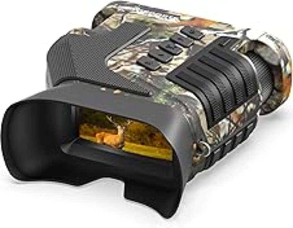 WOSPORTS 4K Night Vision Goggles– 64GB TF Card, 10X Optical & 8X Digital Zoom, 1315FT Infrared Range, IPX Waterproof, Ideal for Camping