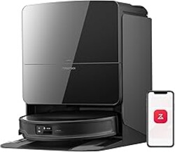 roborock Saros 10R Robot Vacuum and Mop, 22000Pa, Edge Cleaning | 3.14" Slim Design Reaches Under Furniture, Zero-Tangle System, Self-Cleaning Dock With Hot-Water Mop Washing for Hands-Free