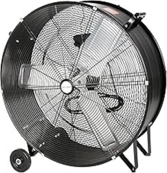 BILT HARD 30 inch High Velocity Drum Fan, 13000 CFM 2-Speed Heavy Duty Industrial Shop Fan for Garage, Warehouse, Workshop, Factory and Basement, UL Listed, Black
