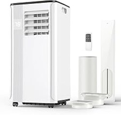 Portable Air Conditioners - 2026 Upgraded 10000 BTU Portable AC for Room up to 450 Sq. Ft, 3 in 1 AC Unit with 24H Timer, Smart Sleep Mode, Remote Control, Air Cooler for Bedroom Kitchen Small-Rooms