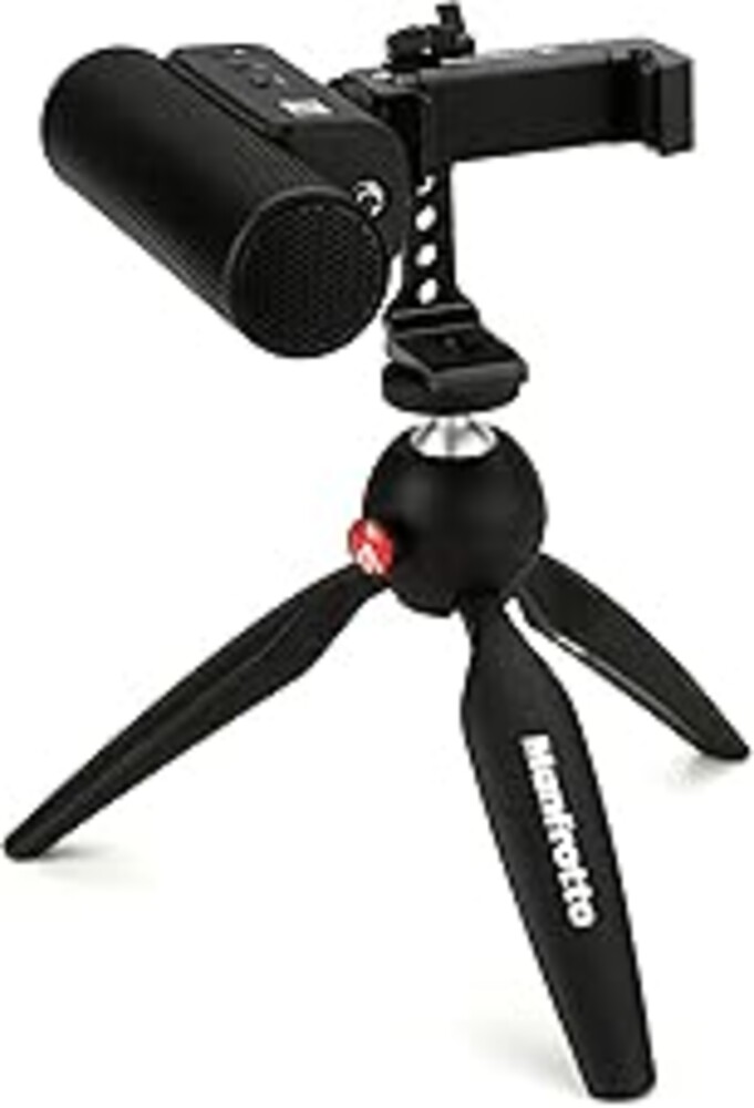 SENNHEISER Professional MKE 400 + Mobile Kit, Directional On-Camera Microphone with Smartphone Clamp & Manfrotto PIXI Mini Tripod, 509257, Auxiliary,Black