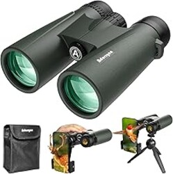 Adorrgon 15x45 HD Binoculars for Adults High Powered with Phone Adapter, Tripod and Tripod Adapter - Large View Binoculars with Clear Low Light Vision for Bird Watching Cruise Travel