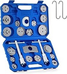 Orion Motor Tech 24pc Brake Caliper Compression Tool Set, Heavy Duty Brake Piston Compressor Tool and Wind Back Tool Kit for Brake Pad Replacement, Universal Disc Brake Caliper Tool Set with Blue Case