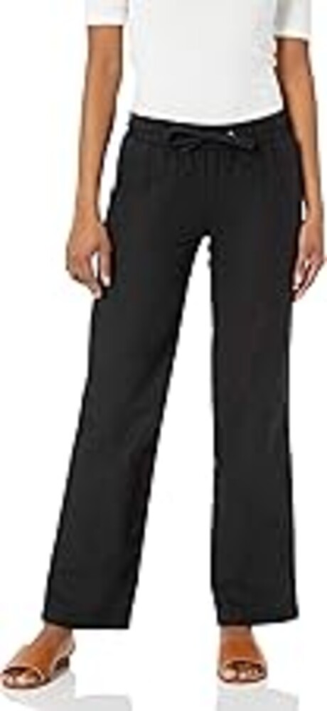 Amazon Essentials Women's Pull On Linen Blend Drawstring Relaxed Fit Wide Leg Pant