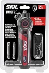 SKIL Twist 2.0 Rechargeable 4V Screwdriver with Pivoting Head, Torque Setting, USB-C Charging Cable & 2PC Bit Set-SD5619-01