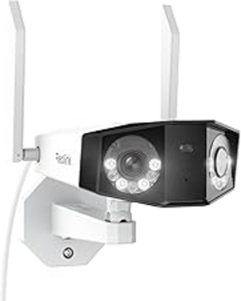REOLINK 4K WiFi Security Camera with 180° Ultra-Wide Angle, 2.4/5GHz Plug-in Outdoor Camera, Smart Human/Vehicle/Animal Detection, Color Night Vision, Two-Way Talk, DC 12V/2A, Duo 2 WiFi