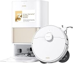 Mova P10 Pro Ultra Gen 2 Robot Vacuum and Mop, 26,000Pa Suaction, 212°F Hot Water Auto Mop Washing, 1-Hour Hot Air Drying, Extenable Mop, All-in-One Dock, Triple Anti-Tangle System for Home