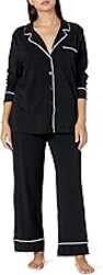 Amazon Essentials Women's Long Sleeve Cotton Modal Pajama Set, Loungewear with Full-Length Bottom
