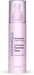 Keranique Lift & Repair Treatment Spray with Keratin Amino Complex™, Keratin Hair Treatment for Instant Volume & Body, Split End Repair, Heat Protectant, Sulfate, Dye & Paraben Free, 2X3.4 Fl Oz