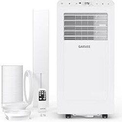 Garvee 8000 BTU Portable Air Conditioner,Up to 350 Sq.Ft. Remote Control 48dB Portable AC Unit, Dehumidifier, Fan, Sleep, 24H Timer&Installation Kit, DOE Certified, Ceer 6.2,White+White Panel