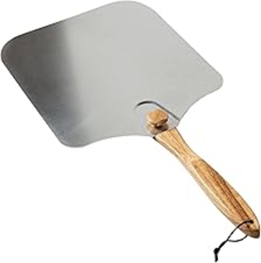 Old Stone Pizza Kitchen Aluminum Pizza Peel with Collapsible Wooden Handle, 14x16-Inch