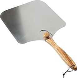 Old Stone Pizza Kitchen Aluminum Pizza Peel with Collapsible Wooden Handle, 14x16-Inch