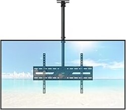 monTEK Ceiling TV Mount for 37-86 inch Flat Screen Displays, Hanging Adjustable Ceiling TV Bracket Fits Most LCD LED OLED 4K TVs, Pole Ceiling Mount Holds up to 121lbs, Max VESA 600x400mm