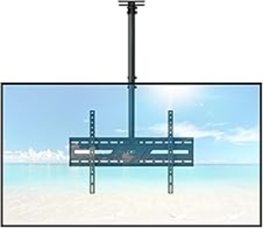 monTEK Ceiling TV Mount for 37-86 inch Flat Screen Displays, Hanging Adjustable Ceiling TV Bracket Fits Most LCD LED OLED 4K TVs, Pole Ceiling Mount Holds up to 121lbs, Max VESA 600x400mm