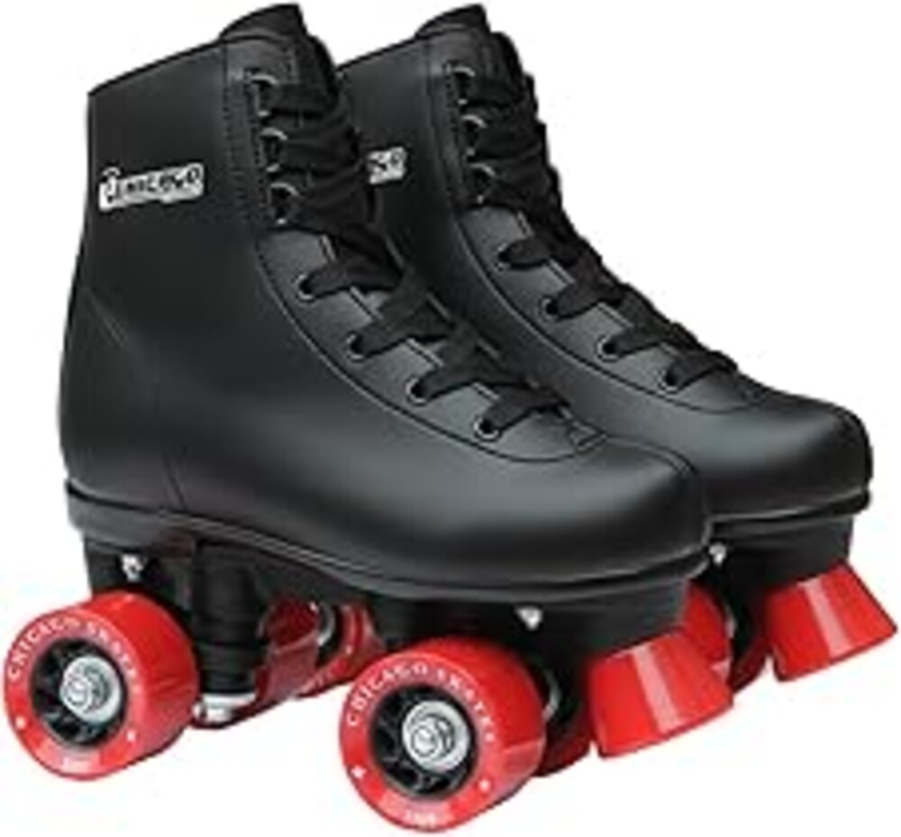 Chicago Rink Roller Skates for Girls & Boys – Durable Top Performance Indoor/Outdoor Use Skate Shoes with Padded Ankle Collar, Lace-Up & Velcro Strap – 54mm Urethane Wheels, Semi-Precision Bearings