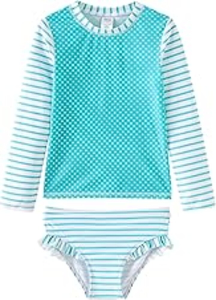 UMELOK Toddler and Little Girls Rash Guard Sets with Bikini Bottoms Swimwear