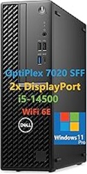Dell 2026 OptiPlex 7020 Desktop Computers for Home & Office Business, 14th Gen Intel i5-14500, 16GB DDR5, 512GB SSD, WiFi 6E, Dual Display Support, Windows 11 Pro, Compact Small Form Factor (SFF)