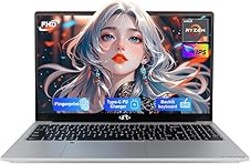 NIMO 15.6'' IPS FHD Laptop, 16GB RAM 512GB SSD AMD Ryzen 5(Beat i5-1135G7, 4 Cores Up to 3.7GHz) Student Computer with 65W Type-C, 2 Years Warranty, Fingerprint, Backlit Keyboard, BT5.2, for Home