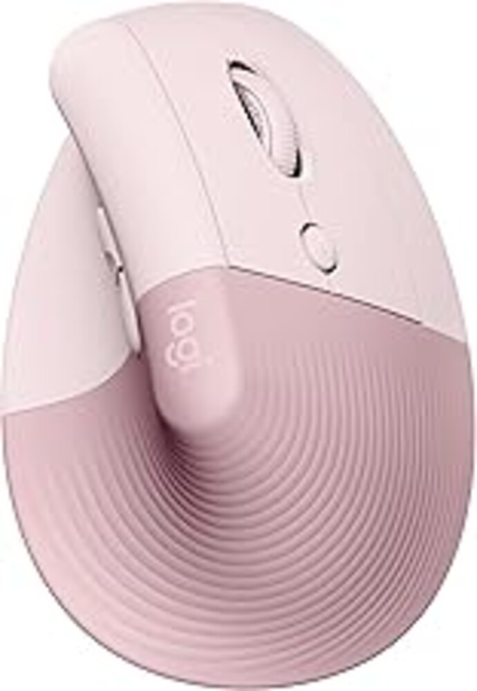 Logitech Lift Vertical Ergonomic Mouse, Wireless, Bluetooth or Logi Bolt USB Receiver, Quiet clicks, 6 Buttons, Compatible with Windows/macOS/iPadOS, Laptop, PC - Rose