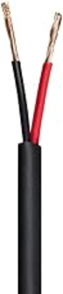 Monoprice - 113730 Nimbus Series 18 Gauge AWG 2 Conductor CMP-Rated Speaker Wire/Cable - 100ft UL Plenum Rated, 100% Pure Bare Copper with Color Coded Conductors Black