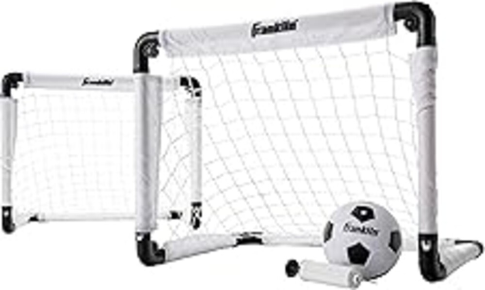 Franklin Sports Kids Mini Soccer Goal Set - Backyard/Indoor Mini Net and Ball with Pump - 22" x 17"