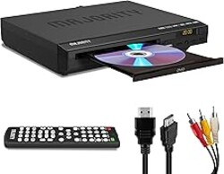 2026 Model HDMI DVD Player for TV | 1080P Region Free DVD-Players for Smart TV | Mini DVD Player with USB, CD & MP3 | HDMI Cable, RCA Cable & Remoted Control | MAJORITY DVD