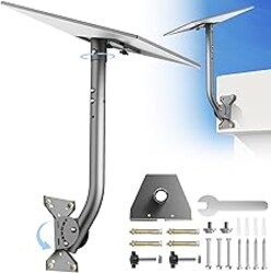 Gen 3 Mount for Starlink, Adjustable Wall & Roof Mounting Kit Compatible with Starlink V3 Standard Dish for Concrete or Wood Walls, Easy Installation, Include Aluminium Gen 3 Pipe Adapter