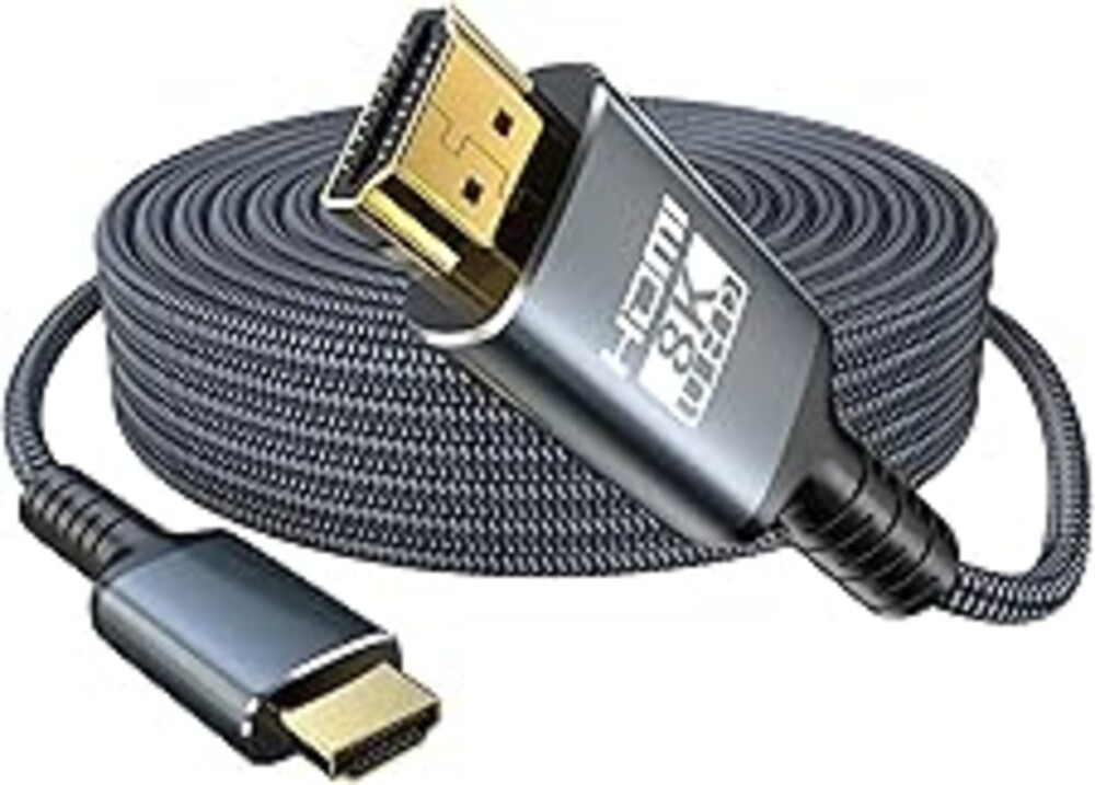 Eareyesail 8K HDMI 2.1 Cable 20 FT,48Gbps Ultra High Speed Gaming Braided Cables Support 8K@60HZ/4K@120Hz,eARC,Dynamic HDR,HDCP 2.2/2.3,3D,VRR for 120fps Monitor PS5/PS4/X-Box/Roku TV/RTX3080/3090