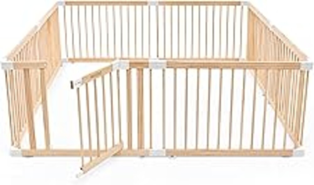 HARPPA Grovi Baby Gate Playpen, Wooden Playpen for Babies and Toddlers, Large Baby Fence Play Yard – GREENGUARD Gold 71.5 x 79.5 x 24 inch