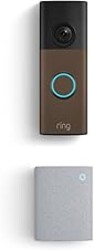 Ring Battery Doorbell (newest model), Matte Mocha with Chime (newest model), White