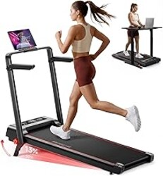 RHYTHM FUN Treadmill with Incline, Walking Pad with Handle Bar,300lbs Walking Pad with APP, Portable Folding Walking Treadmills for Home/Office with Low Noise