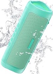Bluetooth Speaker, 20W HD Sound, Portable Wireless, IPX5 Waterproof, Up to 24H Playtime, TWS, for Home/Party/Outdoor/Camping/Beach Essentials, Birthday Gift for Fathers Day Men Dad Husband (Teal)