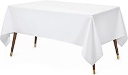 Utopia Kitchen Rectangle Table Cloth 1 Pack, Tablecloth Machine Washable, Polyester Table Cover for Dining, Buffet Parties, Picnics, Events, Weddings and Restaurants (60x102 Inches, White)