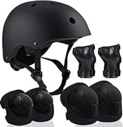 Adjustable Helmet for Ages 5-16 Kids Toddler Boys Girls Youth,Protective Gear with Elbow Knee Wrist Pads for Multi-Sports Skateboarding Bike Riding Scooter Inline skatings Longboard Roller Skate