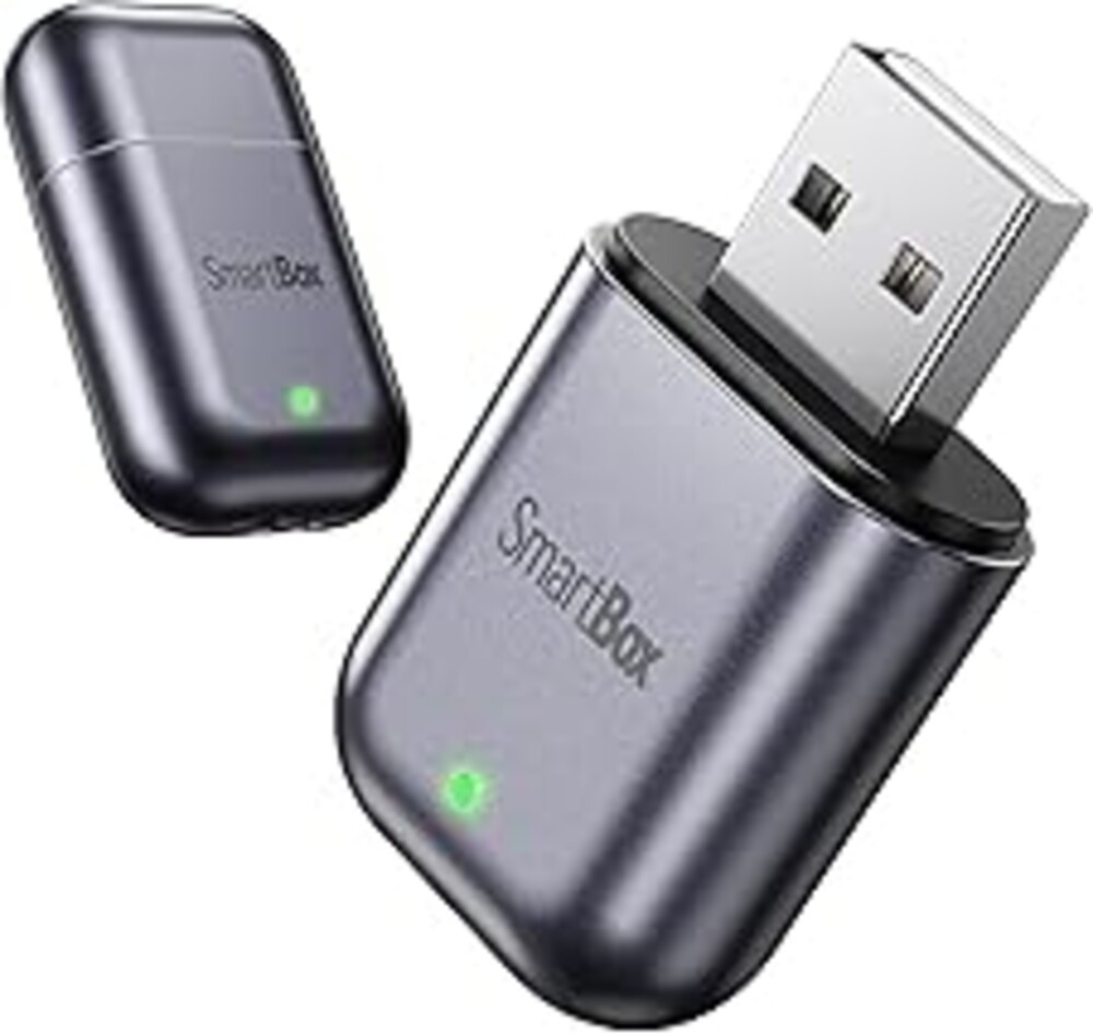 Burnt Sugar Wireless Carplay Adapter for iPhone 2026 Upgraded, Ultra-Mini USB for Apple Car Play Convert Wired to Wireless, Stable Low-Lag GPS Plug & Play for iOS 10+ & Cars from 2016+ (Bright Gray)