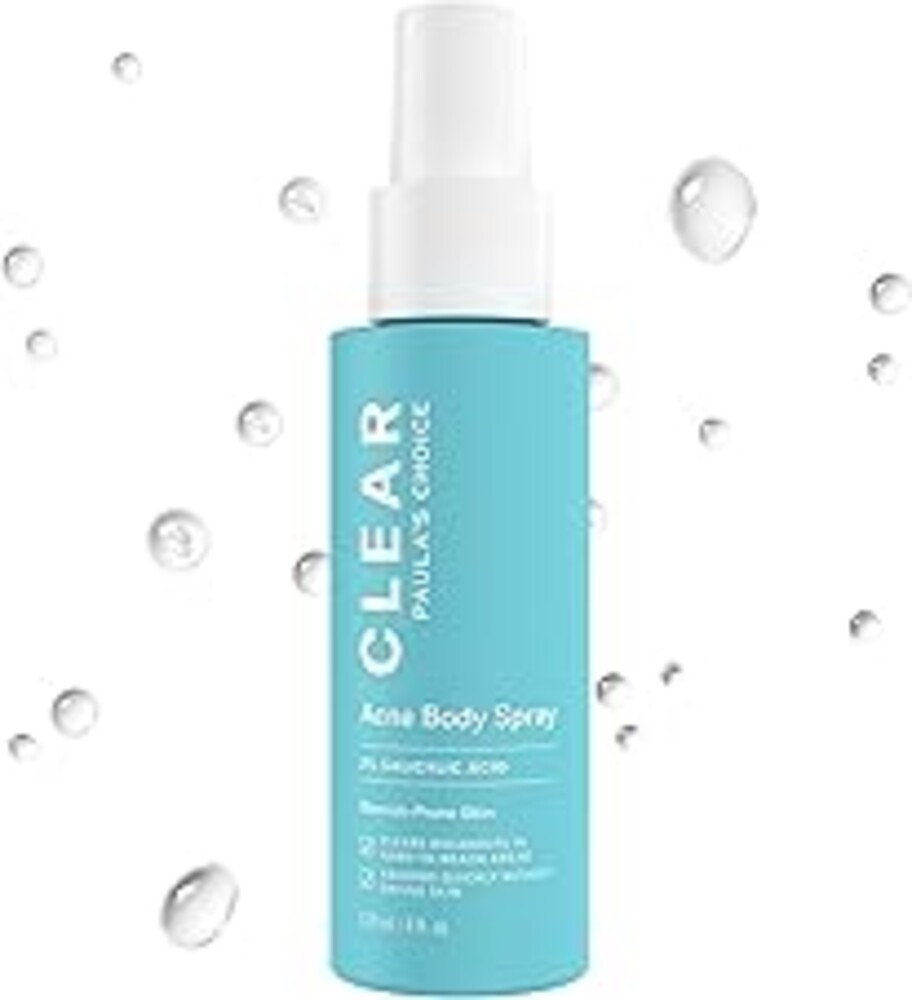 Paula's Choice CLEAR Exfoliating Back & Body Acne Spray, Bacne Spray with 2% BHA Salicylic Acid Back Acne Treatment for Clogged Pores, Blackheads & Breakouts, Alcohol-Free, Fragrance-Free, 4 Fl Oz