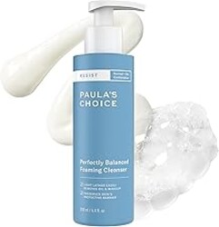 Paula's Choice RESIST Perfectly Balanced Foaming Facial Cleanser, Face Cleanser with Hyaluronic Acid & Aloe, Anti-Aging Face Wash, Large Pores & Oily Skin, Fragrance-Free