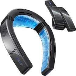 TORRAS 2026 COOLiFY Cyber Fold AI Neck Air Conditioner, Ultimate Cooler Max Cooling Area, Neck & Face Cooler with Adjustable Strong Wind, Rechargeable Neck Fan for Travel Gift for Dad, Husband,Black